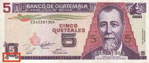 5 QUETZALES